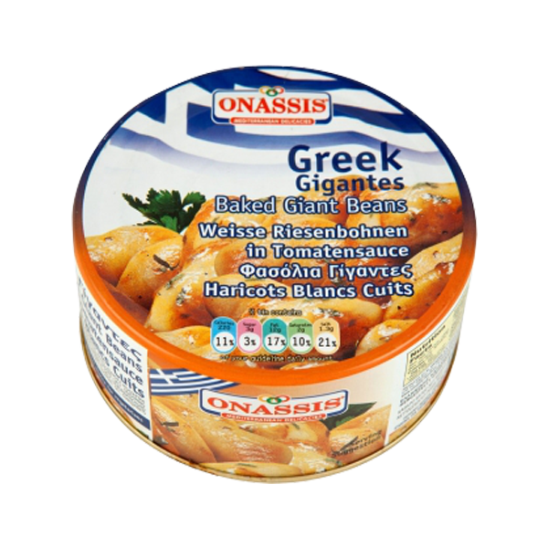 Giant Butter Beans in Tomato Sauce (Onassis) 2kg tin GRFineFoods