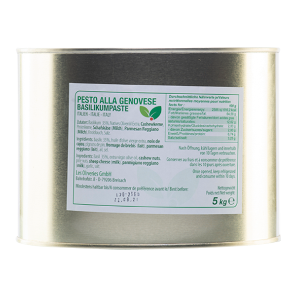 Pesto Genovese 5kg tin GRFineFoods