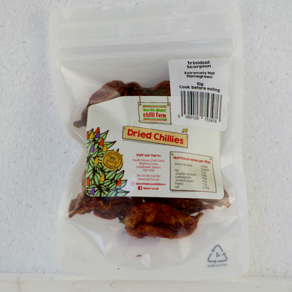 Dried Trinidad Scorpion Chilli 10g packet